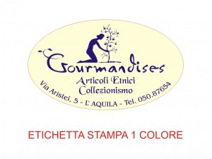 Etichette adesive per articoli da regalo e casalinghi (mm 50X30)   (cod.12L )